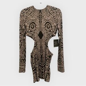 New With Tags. Black and White Patterned Dress